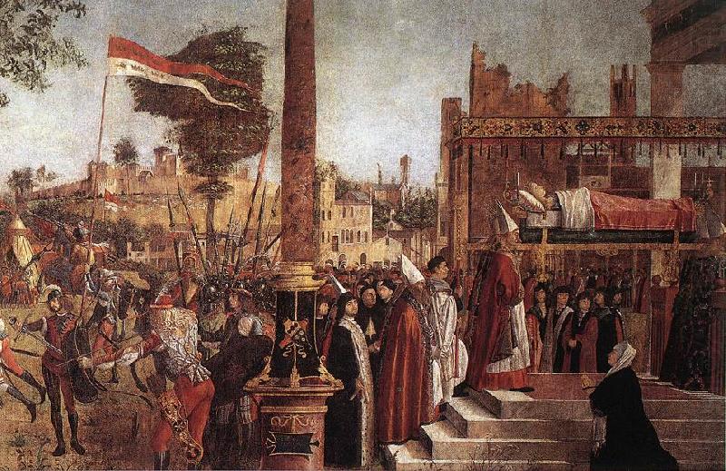Martyrdom of the Pilgrims and the Funeral of St Ursula (detail) fdg, CARPACCIO, Vittore